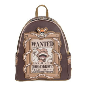 ToyShnip Loungefly One Piece Wanted Dead or Alive Monkey D. Luffy Mini-Backpack - Entertainment Earth Exclusive — Backpacks