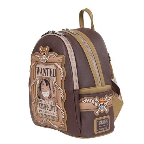 ToyShnip Loungefly One Piece Wanted Dead or Alive Monkey D. Luffy Mini-Backpack - Entertainment Earth Exclusive — Backpacks