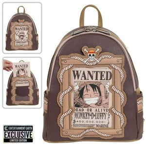 ToyShnip Loungefly One Piece Wanted Dead or Alive Monkey D. Luffy Mini-Backpack - Entertainment Earth Exclusive — Backpacks