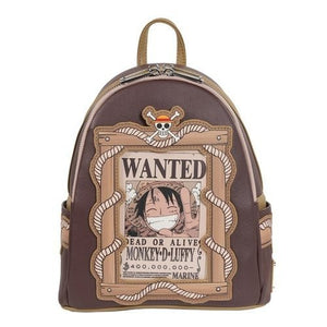 ToyShnip Loungefly One Piece Wanted Dead or Alive Monkey D. Luffy Mini-Backpack - Entertainment Earth Exclusive — Backpacks
