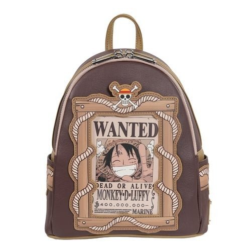 ToyShnip Loungefly One Piece Wanted Dead or Alive Monkey D. Luffy Mini-Backpack - Entertainment Earth Exclusive — Backpacks