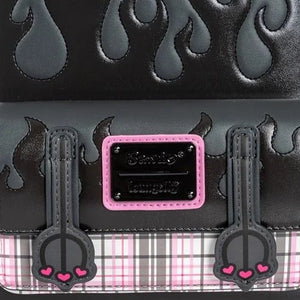 ToyShnip Loungefly Sanrio Kuromi Flames and Plaid Mini-Backpack - Entertainment Earth Exclusive — Backpacks