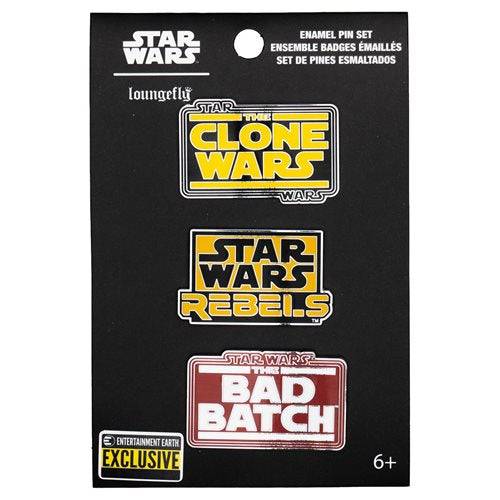 ToyShnip Loungefly Star Wars Animated Series Enamel Pin 3-Pack - Entertainment Earth Exclusive — Brooches & Lapel Pins