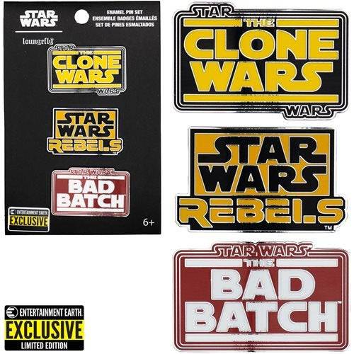 ToyShnip Loungefly Star Wars Animated Series Enamel Pin 3-Pack - Entertainment Earth Exclusive — Brooches & Lapel Pins