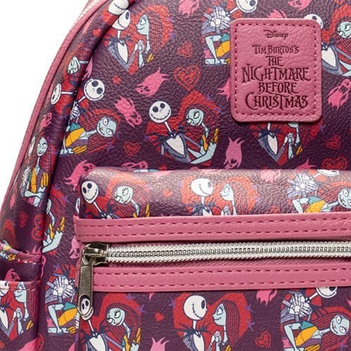 ToyShnip Loungefly The Nightmare Before Christmas Jack and Sally Hearts Mini-Backpack - Entertainment Earth Exclusive —