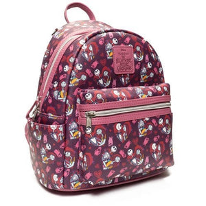 ToyShnip Loungefly The Nightmare Before Christmas Jack and Sally Hearts Mini-Backpack - Entertainment Earth Exclusive —