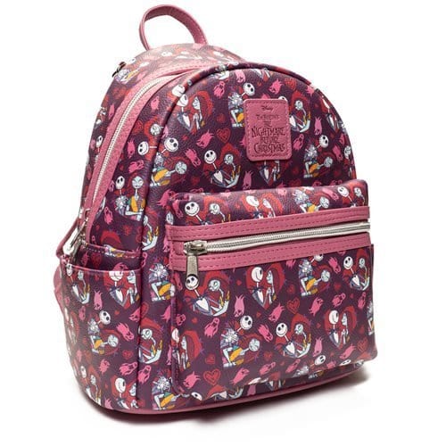 ToyShnip Loungefly The Nightmare Before Christmas Jack and Sally Hearts Mini-Backpack - Entertainment Earth Exclusive —