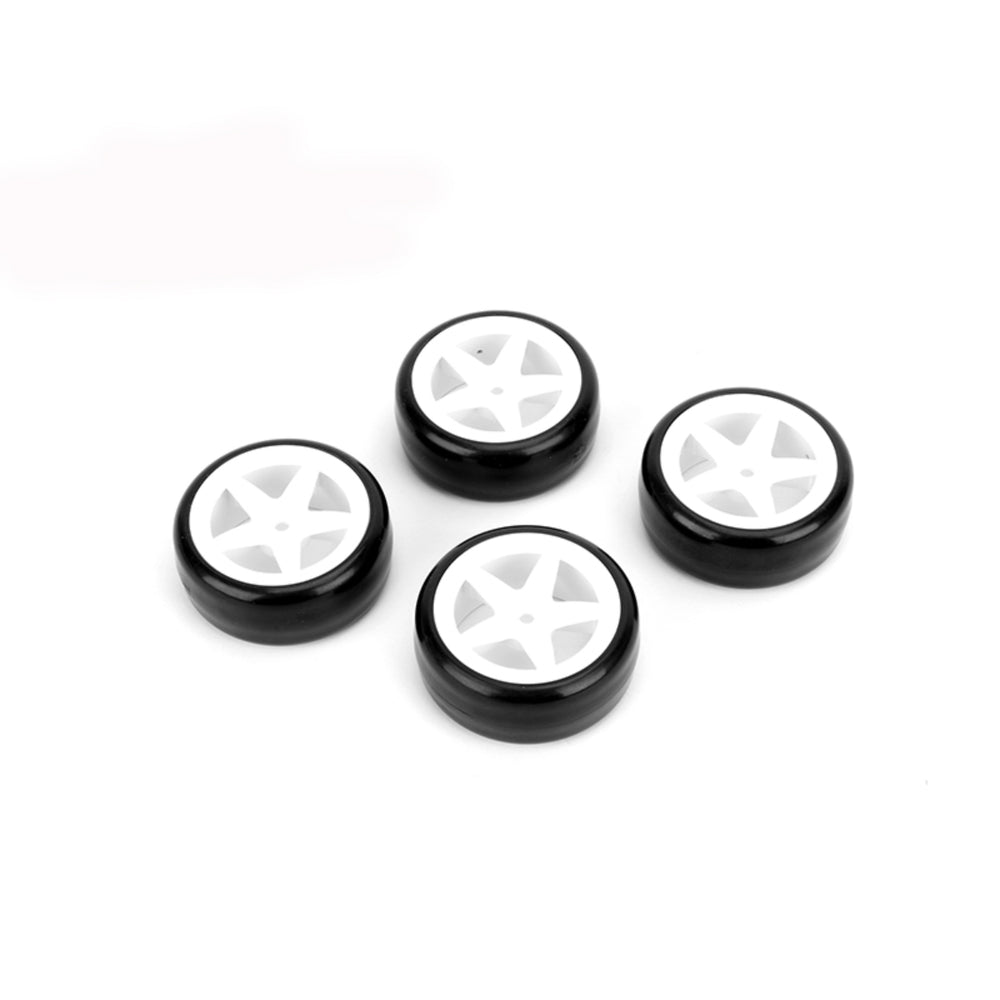 Louise R/C 1/10 Drift Tires 5 Spoke Wheel White (26mm), Fits T410 Drift