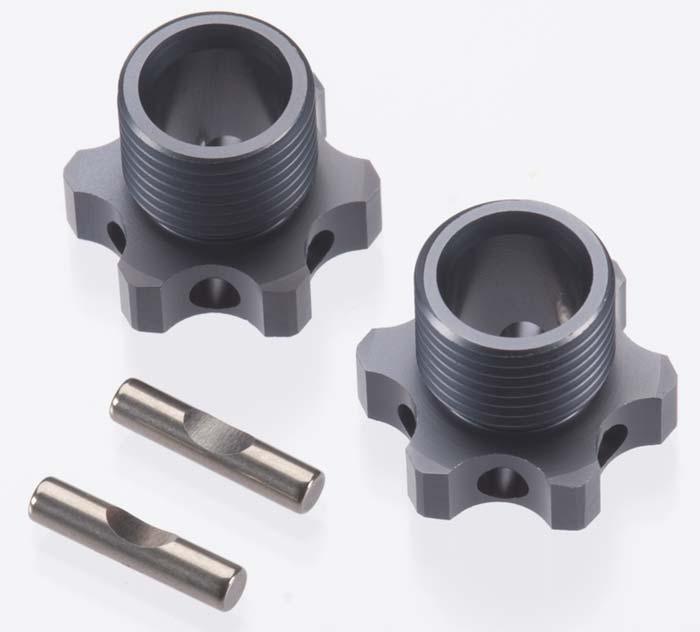 Tekno RC TKR5071C Wheel Hubs 17mm 2mm Offset w/ Pins EB48 (2)