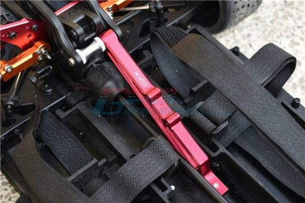 GPM ALUMINUM REAR CHASSIS BRACE AND COLLAR ARRMA LIMITLESS / INFRACTION RED