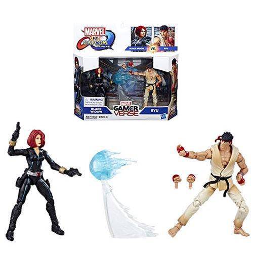 ToyShnip Marvel Gamerverse Marvel vs. Capcom Black Widow vs. Ryu 3 3/4-Inch Action Figure 2-Pack — Toys & Games