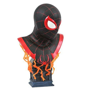 ToyShnip Marvel Legends in 3D PS5 Miles Morales 1/2 Scale Resin Bust — Action Figure