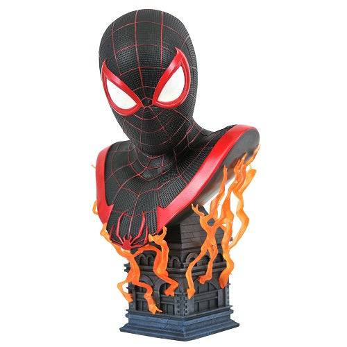 ToyShnip Marvel Legends in 3D PS5 Miles Morales 1/2 Scale Resin Bust — Action Figure