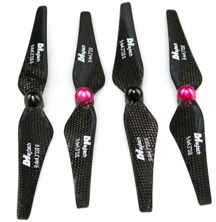 2 Pair 9" 9443 Carbon Fiber DJI Phantom 2 Vision+ Self-Tightening Propeller Prop