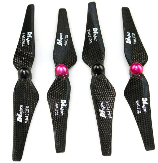 2 Pair 9" 9443 Carbon Fiber DJI Phantom 2 Vision+ Self-Tightening Propeller Prop