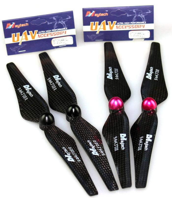 2 Pair 9" 9443 Carbon Fiber Propeller Prop DJI Phantom 2 Vision Plus Vision+ 9x4
