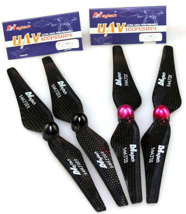 2 Pair 9" 9443 Carbon Fiber Propeller Prop DJI Phantom 2 Vision Plus Vision+ 9x4