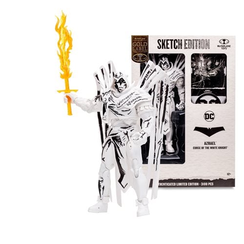 ToyShnip McFarlane Toys DC Multiverse Azrael Curse of the White Knight Sketch Gold Label 7-Inch Action Figure -