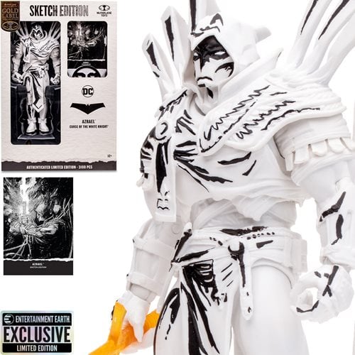 ToyShnip McFarlane Toys DC Multiverse Azrael Curse of the White Knight Sketch Gold Label 7-Inch Action Figure -