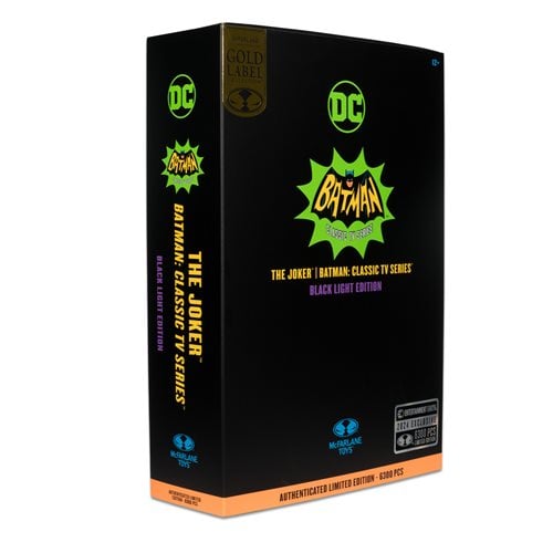 ToyShnip McFarlane Toys DC Retro The Joker Batman: Classic TV Series Black Light Gold Label 6-Inch Action Figure -
