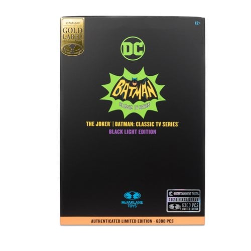 ToyShnip McFarlane Toys DC Retro The Joker Batman: Classic TV Series Black Light Gold Label 6-Inch Action Figure -