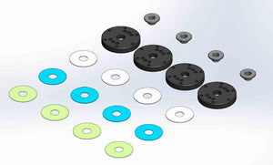 MIP 18400 Bypass1 Pistons 6-Hole Set 16mm Mugen 1/8th