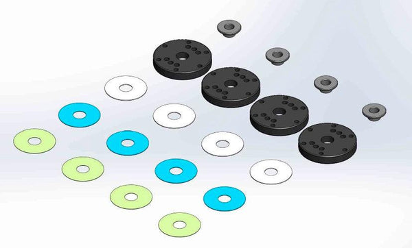 MIP 18400 Bypass1 Pistons 6-Hole Set 16mm Mugen 1/8th