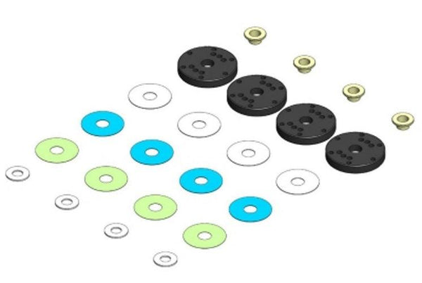 MIP 19030 Bypass1 Pistons 6-Hole Set 16mm TLR 1/8th Scale Vehicles
