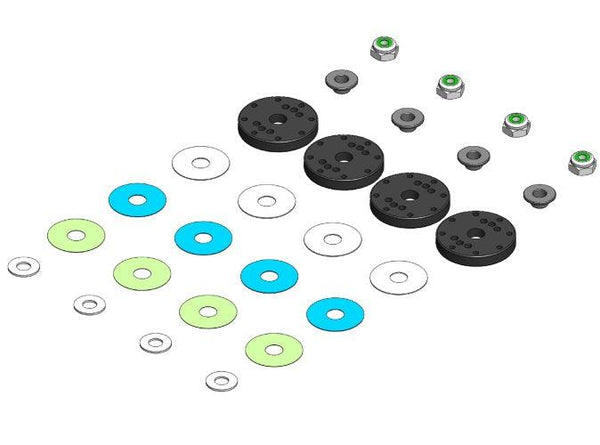 MIP 19050 1/8 Bypass1 16mm 8-Hole Piston Set Kyosho MP9/MP10
