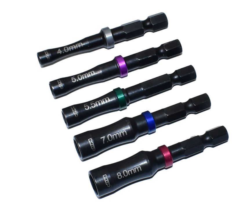 MIP - Moore's Ideal Products 4.0mm , 5.0mm, 5.5mm, 7.0mm & 8.0mm Nut Driver Speed Tip