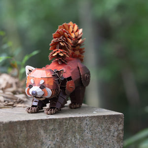 Make Bug Red Panda 3D Kraft Paper Puzzle
