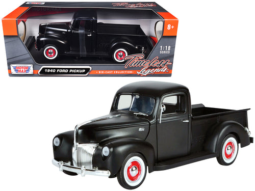 1940 Ford Pickup Matt Black 1/18 Diecast Model Car by Motormax — physical