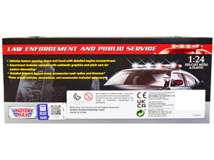 1978 Ford Bronco Police Car Unmarked White "Law Enforcement and Public Service" Series 1/24 Diecast Model Car by Motormax