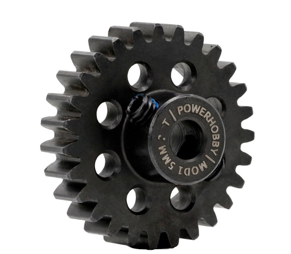 Powerhobby Hardened Steel 24T Mod1 5mm Pinion Gear Mod 1 Speed Run / Drag Racing