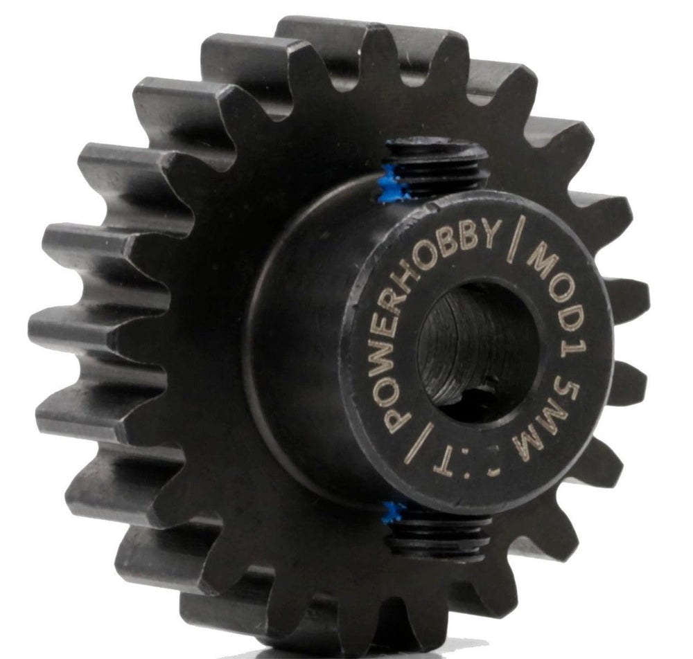 Powerhobby Hardened Steel 18T Mod1 5mm Pinion Gear Mod 1 Speed Run / Drag Racing — Mod 1 Pinion