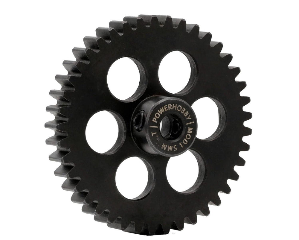 Powerhobby Hardened Steel 43T Mod1 5mm Pinion Gear Mod 1 Speed Run / Drag Racing