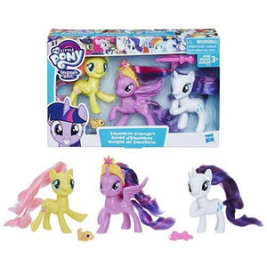 ToyShnip My Little Pony Equestria Friends Twilight Sparkle Rarity and Fluttershy Mini-Figures — Toys & Games