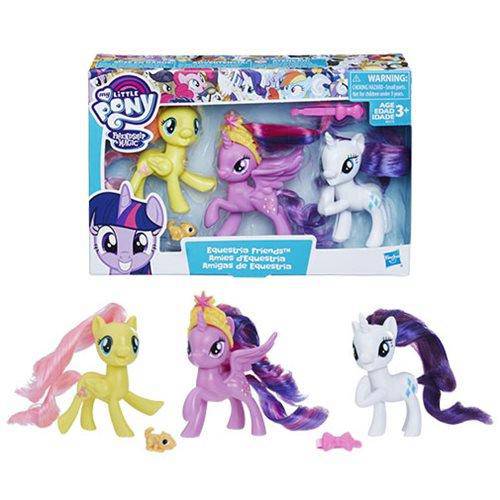 ToyShnip My Little Pony Equestria Friends Twilight Sparkle Rarity and Fluttershy Mini-Figures — Toys & Games