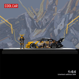 Cool Car Porsche RWB 964 BANSHEE MECHA Livery Figure Version 1:64