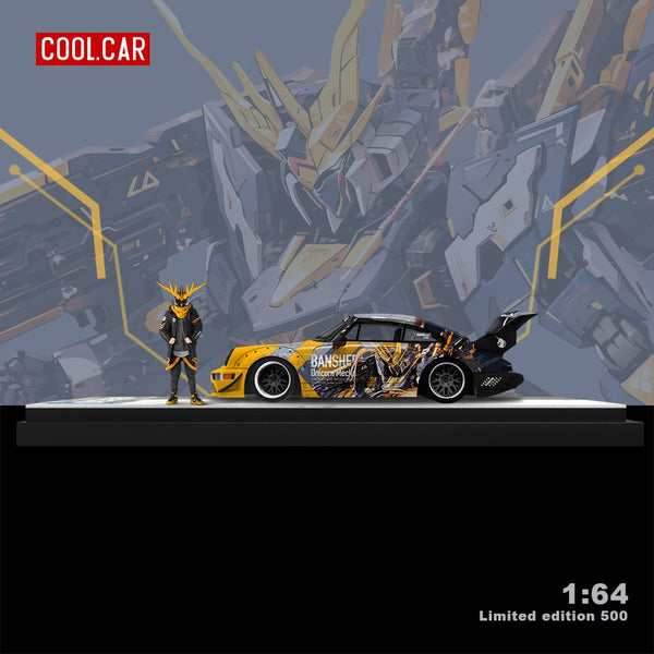Cool Car Porsche RWB 964 BANSHEE MECHA Livery Figure Version 1:64