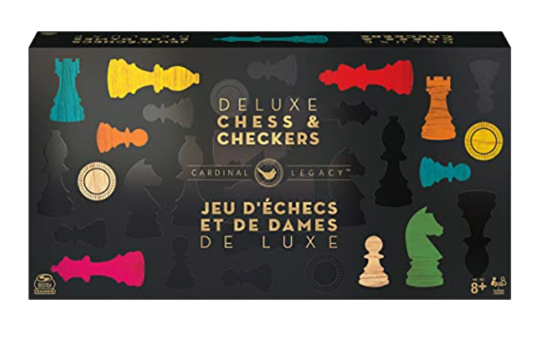 Little Shop of Magic Cardinal Legacy Deluxe Wooden Chess Checkers — Board Game