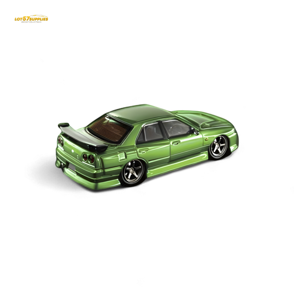Mortal ER34 SKYLINE URAS Transparent Metallic Green 1:64