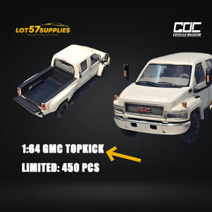 GOC GMC TOPKICK Pickup White 1:64 - Limited to 450 Pcs