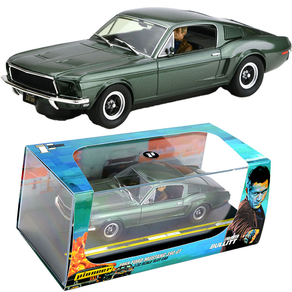 Pioneer Steve McQueen Bullitt Ford Mustang 390 GT slot Car Scalextric DPR