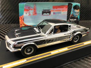 Pioneer Steve McQueen Bullitt Ford Mustang 390 GT Chrome DEALER SPECIAL 1/32 slot Car