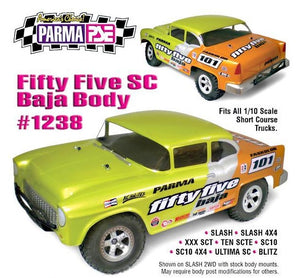 1/10 Parma '55 Muscle Baja Short Course Drag .040" Clear Body