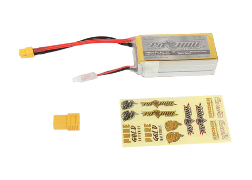 Pit Bull Tires Pure Gold 50c 3s 4300mAh 11.1V Lipo Battery, w/ LED Battery C