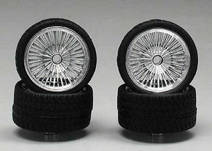 Pegasus Hobbies 1296 Chrome 19" DZ's Rims w/Low Profile Tires Plastic Model (4)