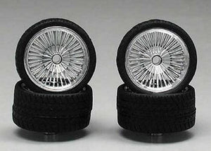 Pegasus Hobbies 1296 Chrome 19" DZ's Rims w/Low Profile Tires Plastic Model (4)