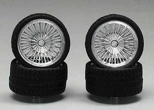 Pegasus Hobbies 1296 Chrome 19" DZ's Rims w/Low Profile Tires Plastic Model (4)